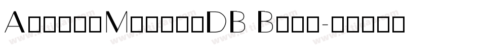 AugustMediumDB Bold字体转换